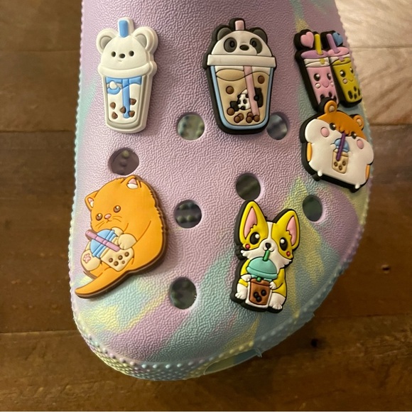13 Assorted Boba Lovers Crocs Charm Piece Set - Picture 4 of 5